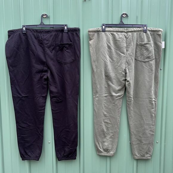 All Gender Soft Fleece Jogger Pants Lounge Sweatpants 2-Pack Size 2XL - Picture 2 of 9